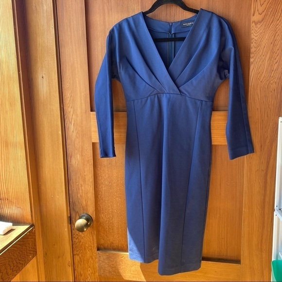 Piazza Sempione Navy Blue Sheath Dress - Picture 1 of 8
